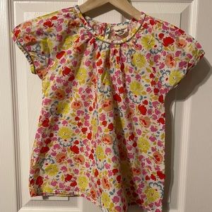 Mini Boden floral shirt sleeve top sz 9-10yrs